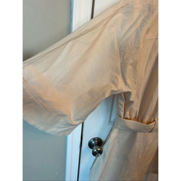 SHEIN 100% Cotton jump romper suit size M tan or ivory color flared sleeves - Picture 4 of 7